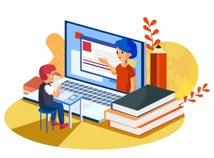 Online Class Illustration